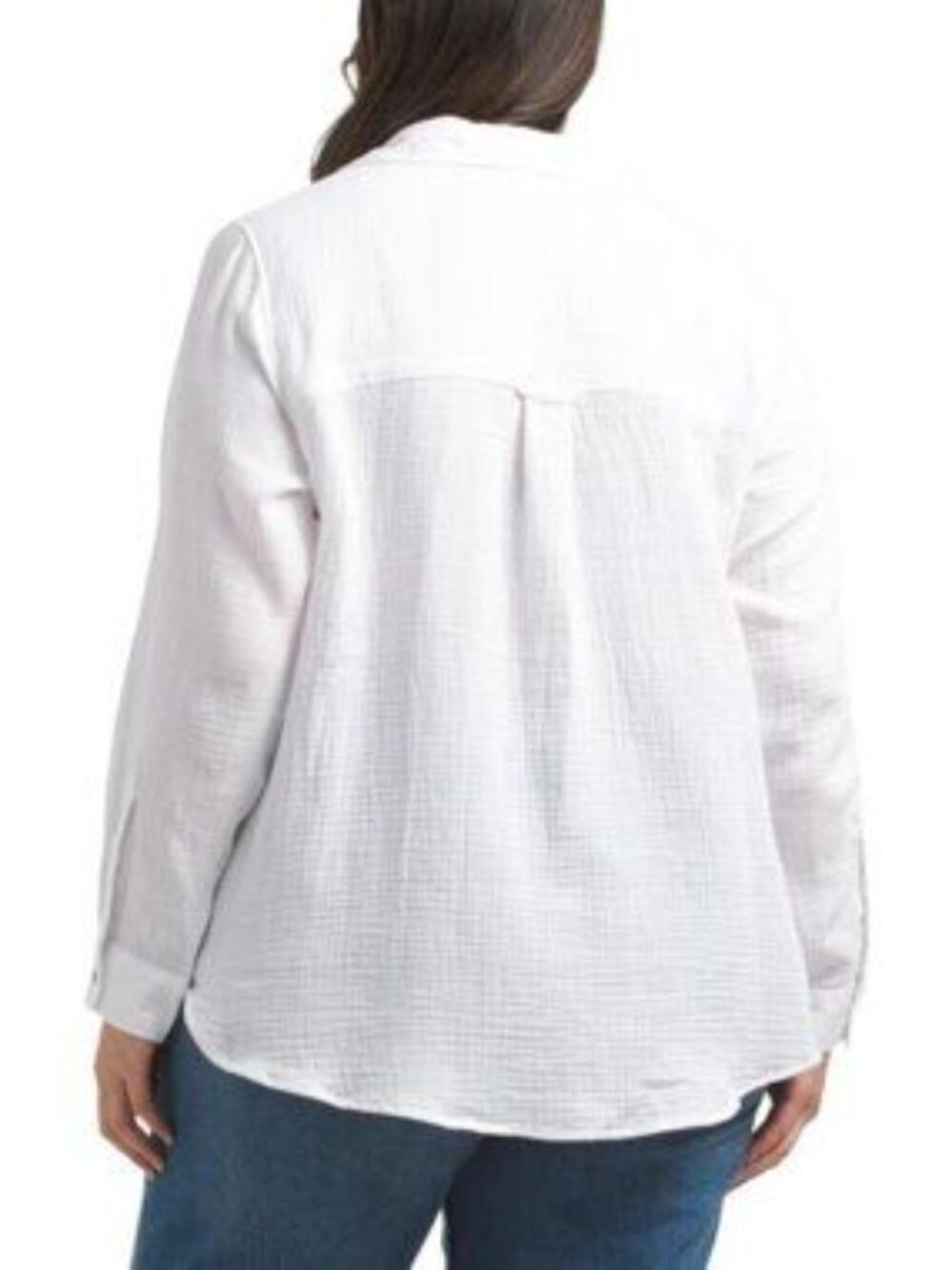 🔥BEACH LUNCH LOUNGE Plus Gauze Button Up Tunic - Picture 4 of 5